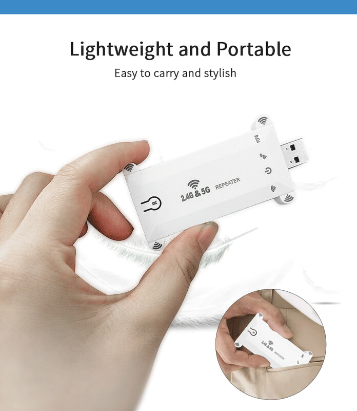 1200M USB Wi-Fi kartotuvas 2.4G/5G Dviejų juostų belaidžio signalo stiprintuvas Wifi plėstuvo stiprintuvas ilgo nuotolio Wi-Fi kartotuvo prieigos taškas