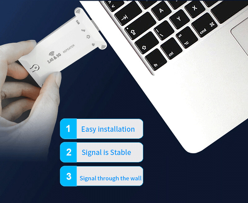 1200M USB Wi-Fi kartotuvas 2.4G/5G Dviejų juostų belaidžio signalo stiprintuvas Wifi plėstuvo stiprintuvas ilgo nuotolio Wi-Fi kartotuvo prieigos taškas