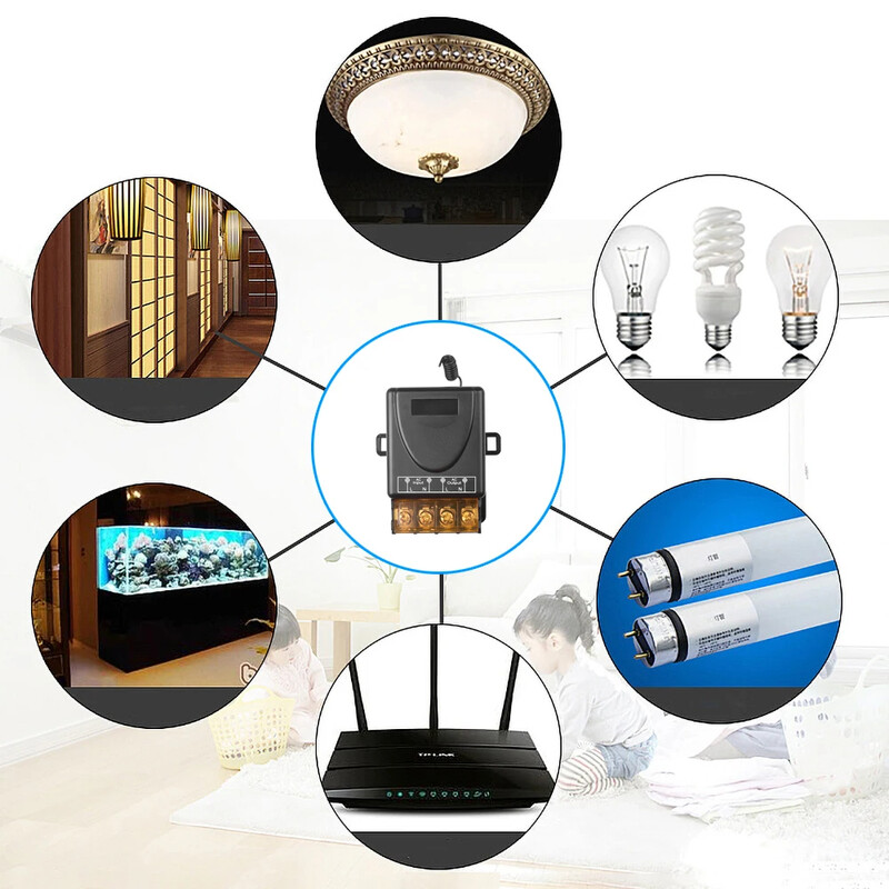 433Mhz prekidač za daljinsko upravljanje AC220V 30A Hign Power On off Predajnik daljinskog upravljača za motor vodene pumpe LED/električni uređaj