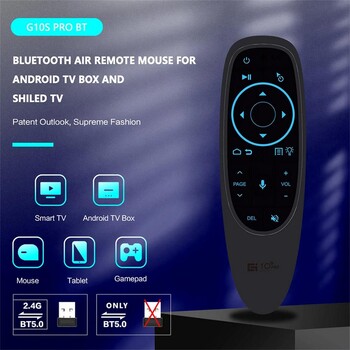 Ασύρματο ποντίκι Mini Air Fly 2,4 g Smart Voice Τηλεχειριστήριο G10 G10s Pro Gyroscope Ir Learning Συμβατό για Android PC Tv Box