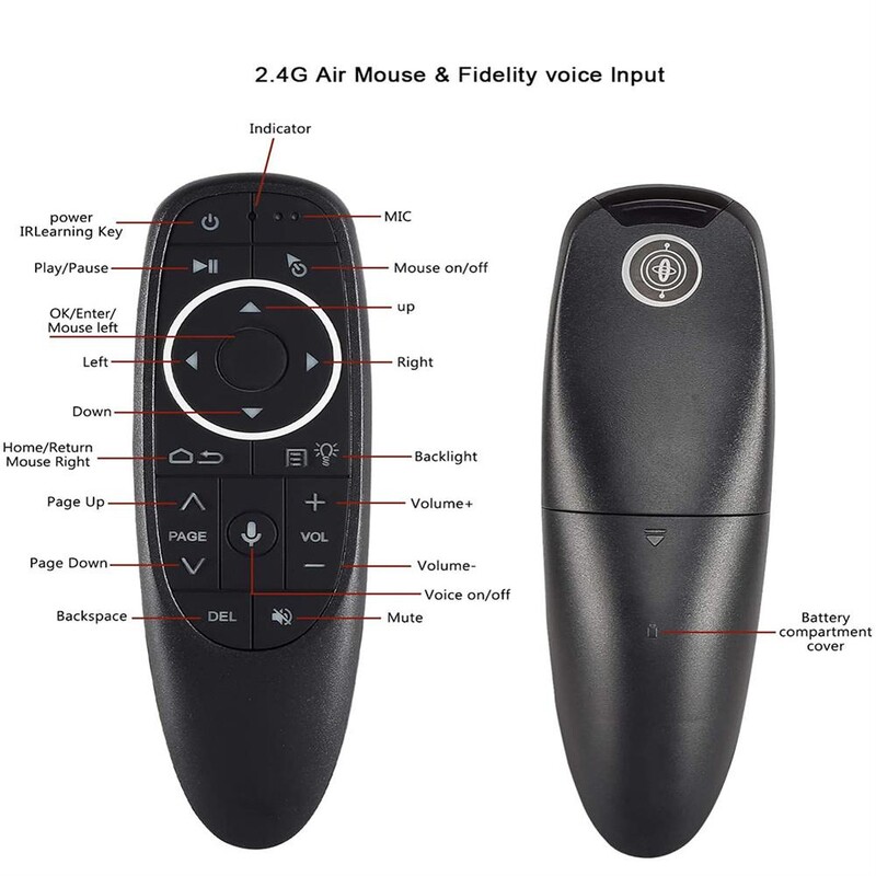 2,4 g belaidė mini Air Fly pelė išmanusis balso nuotolinio valdymo pultas G10 G10s Pro giroskopas Ir mokymosi suderinamas su Android PC TV priedėliu
