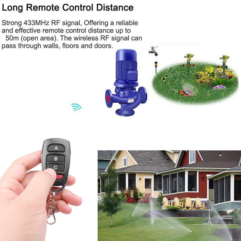 Belaidis RF 433 MHz nuotolinio valdymo pulto kodo kopijavimo aparatas garažo vartų 433 MHz rakto nuotolinio atidarytuvas