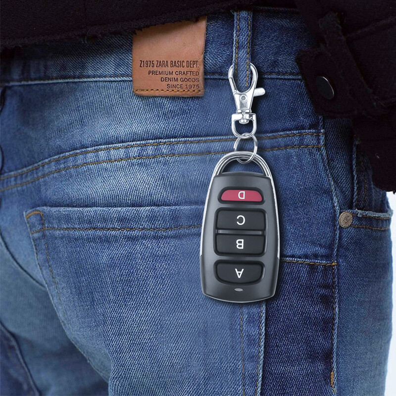 Belaidis RF 433 MHz nuotolinio valdymo pulto kodo kopijavimo aparatas garažo vartų 433 MHz rakto nuotolinio atidarytuvas