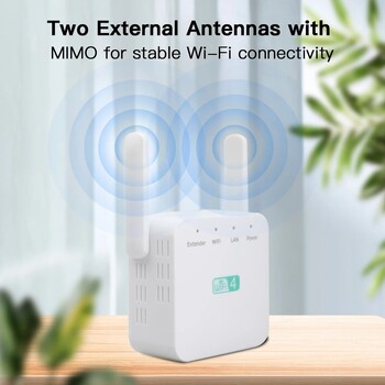 FENVI 300Mbps WiFi Repeater 2,4Ghz WiFi Router Long Range Expander Wi-Fi Signal Booster for Home/Office EU/US Plug Easy Set