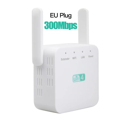 FENVI 300Mbps WiFi atkārtotājs 2,4 GHz bezvadu maršrutētājs liela attāluma paplašinātājs Wi-Fi signāla pastiprinātājs mājām/birojam ES/US Plug Easy Set