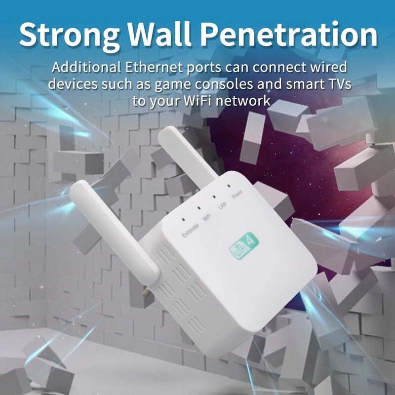FENVI 300Mbps WiFi kartotuvas 2,4 GHz belaidis maršrutizatorius ilgo nuotolio plėtiklio "Wi-Fi" signalo stiprintuvas namams / biurui ES / JAV kištuko lengvas rinkinys