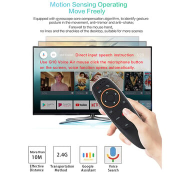 G10S/G10S Pro Smart Voice Remote Control for Android TV Box PC 2.4G RF Gyroscope Wireless Air Mouse IR Learning