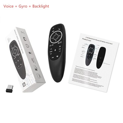 G10S/G10S Pro išmanusis balso nuotolinio valdymo pultas, skirtas Android TV Box PC 2.4G RF giroskopas belaidė oro pelė IR mokymasis