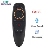 GAMINJA G10S Air Mouse Balso nuotolinio valdymo pultas 2.4G belaidis giroskopas IR mokymasis, skirtas H96 MAX X88 PRO X96 MAX Android TV Box HK1