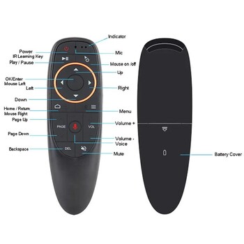 GAMINJA G10S Air Mouse Voice Remote Control 2.4G Ασύρματο γυροσκόπιο IR Learning για H96 MAX X88 PRO X96 MAX Android TV Box HK1