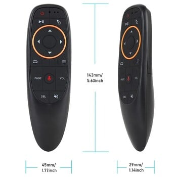 GAMINJA G10S Air Mouse Voice Remote Control 2.4G Ασύρματο γυροσκόπιο IR Learning για H96 MAX X88 PRO X96 MAX Android TV Box HK1