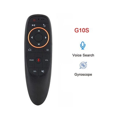 GAMINJA G10S Air Mouse Balso nuotolinio valdymo pultas 2.4G belaidis giroskopas IR mokymasis, skirtas H96 MAX X88 PRO X96 MAX Android TV Box HK1