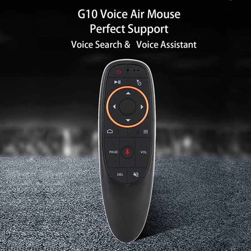 GAMINJA G10S Air Mouse Balso nuotolinio valdymo pultas 2.4G belaidis giroskopas IR mokymasis, skirtas H96 MAX X88 PRO X96 MAX Android TV Box HK1