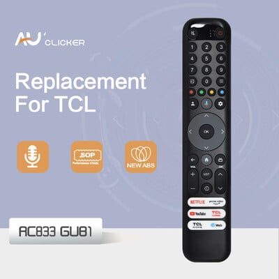 RC833 GUB1 Подходящо за TCL Voice Remote Control Replacement C645 P745 C745 LC645 C845 65C845