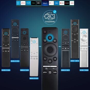 Αντικατάσταση Universal Voice Remote Control για Samsung Smart TV BN59-01312A/BN59-01266A με πλήκτρα συντόμευσης Netflix Prime Hulu