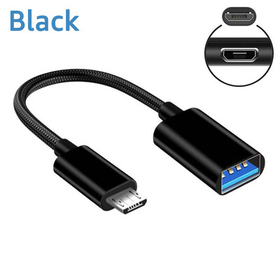 Micro USB OTG адаптер Micro USB мъжки към USB 2.0 женски кабелен адаптер за Samsung Huawei Xiaomi Android телефон USB флаш устройство