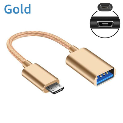 Micro USB OTG адаптер Micro USB мъжки към USB 2.0 женски кабелен адаптер за Samsung Huawei Xiaomi Android телефон USB флаш устройство