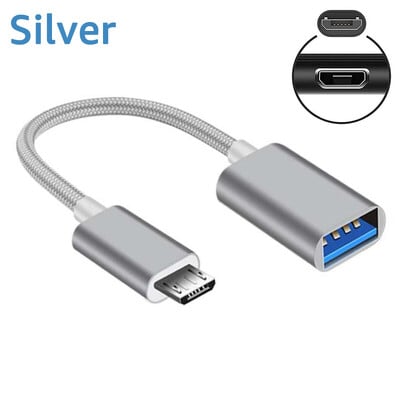 Micro USB OTG адаптер Micro USB мъжки към USB 2.0 женски кабелен адаптер за Samsung Huawei Xiaomi Android телефон USB флаш устройство