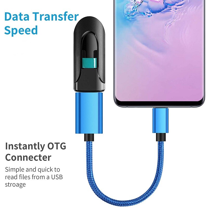 Micro USB OTG адаптер Micro USB мъжки към USB 2.0 женски кабелен адаптер за Samsung Huawei Xiaomi Android телефон USB флаш устройство