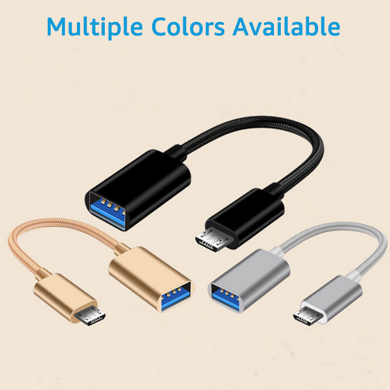 Micro USB OTG адаптер Micro USB мъжки към USB 2.0 женски кабелен адаптер за Samsung Huawei Xiaomi Android телефон USB флаш устройство