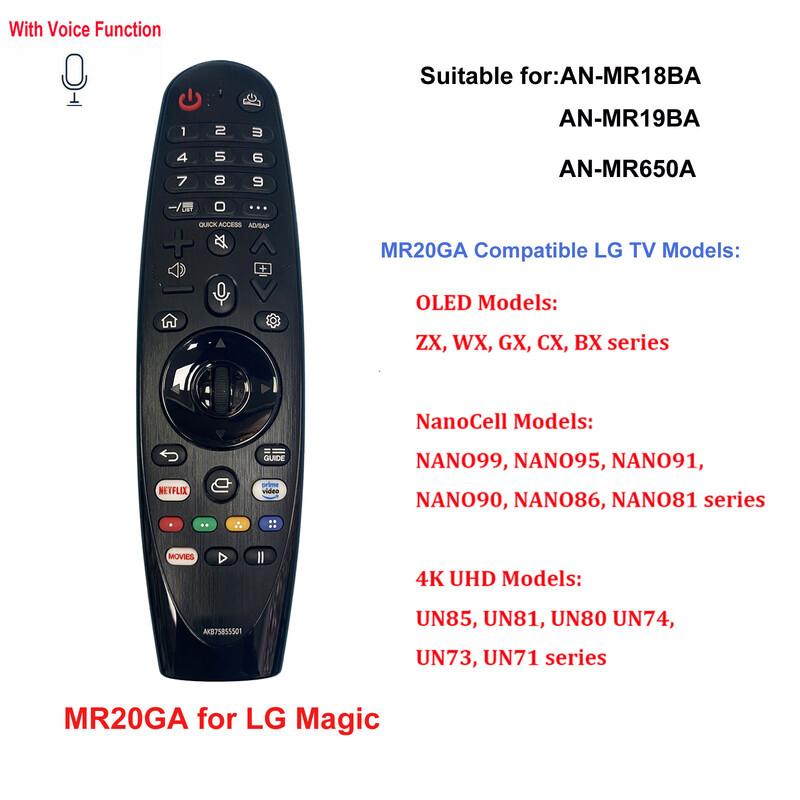 Naujas „Voice Magic TV“ nuotolinio valdymo pultas AN-MR18BA AN-MR19BA MR20GA AN-MR600 AN-MR650A Tinka L Smart TV Balso magijos nuotolinio valdymo centrui