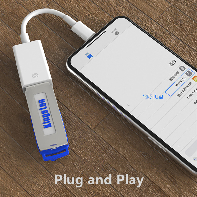 Lightning към USB OTG конвертор адаптер за IPhone мишка клавиатура зареждане U диск камера четец на данни конвертор на данни Iphone Otg