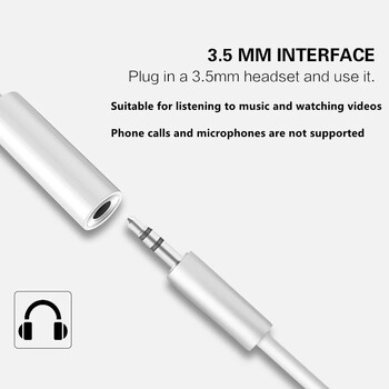 3,5 mm Jack AUX Καλώδιο ήχου Lightning Headphone Adapter for IPhone14 13 12 11 Pro Max Mini XS XR X 8 7 To Jack 3,5mm