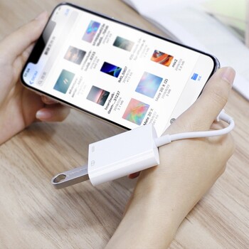 Προσαρμογέας Lightning σε USB OTG για iPhone Ipad Πληκτρολόγιο ποντικιού Φόρτιση δίσκου U Κάμερα CardReader Μετατροπέας δεδομένων Iphone Otg