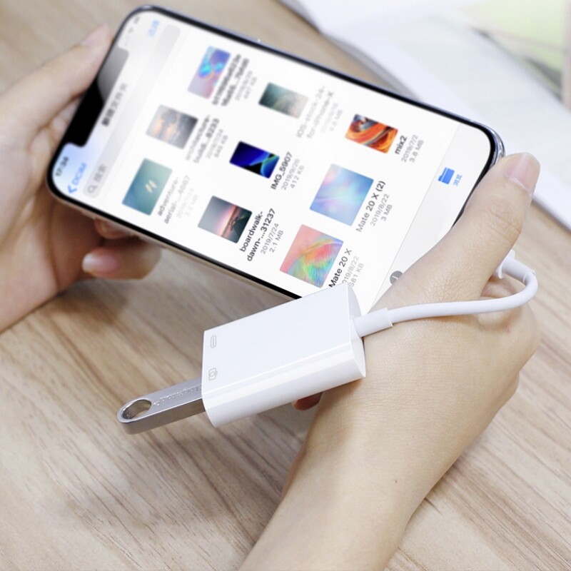 Lightning na USB OTG adapter za IPhone Ipad Miš Tipkovnica Punjenje U Disk Kamera Čitač kartica Pretvarač podataka Iphone Otg