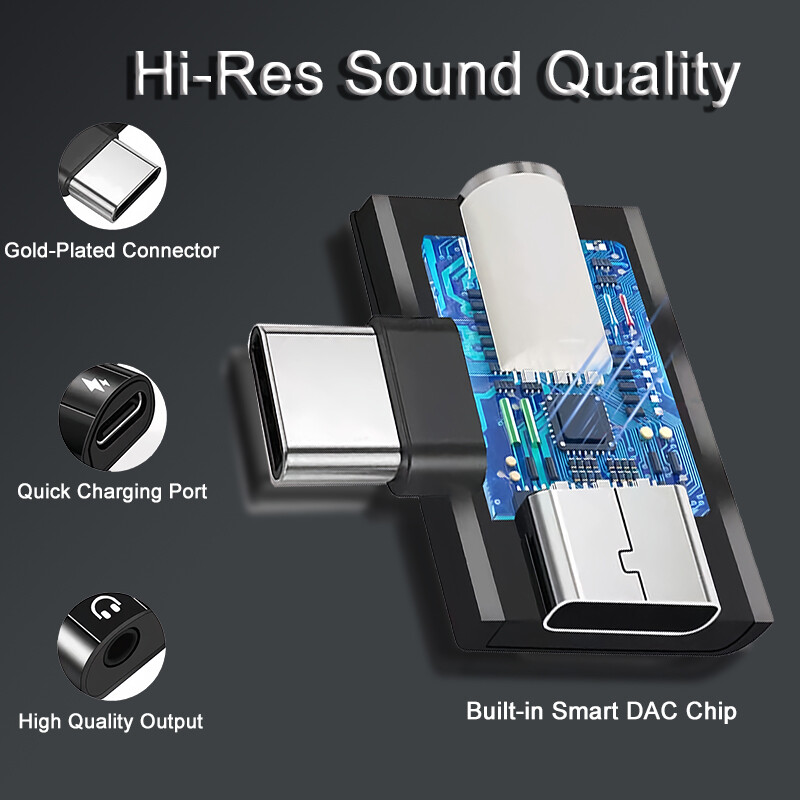 USB tip C na 3,5 mm adapter za slušalice i punjač, 30 W razdjelnik za brzo punjenje s pomoćnim audio priključkom za Samsung Galaxy S24 23 Ultra