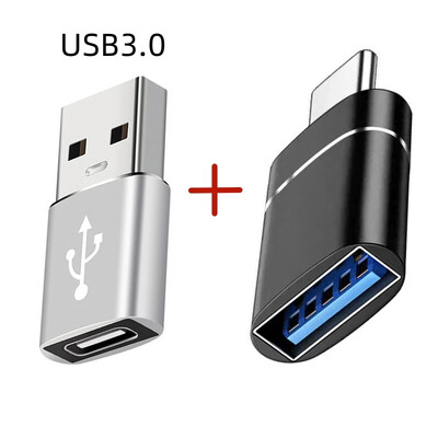 2PCS USB 3.0 na tip C OTG adapter za punjač, konektor, tip-C na USB muški na tip-c, adaptacijski pretvarač za PC, MacBook, automobil, USB ipad