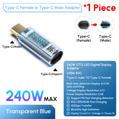 35W za Lightning ženski na USB C adapter punjača za IPhone 15 14 13 12 Pro Max tip C 8Pin priključak za ispitivanje snage punjenja