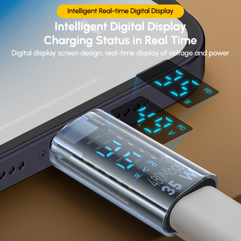 35W za Lightning ženski na USB C adapter punjača za IPhone 15 14 13 12 Pro Max tip C 8Pin priključak za ispitivanje snage punjenja