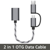 Adaptor OTG 2 în 1 Tip C Cablu adaptor Micro USB la USB 3.0 Cablu de transfer de date USB-C pentru conector OTG Xiaomi Redmi Samsung