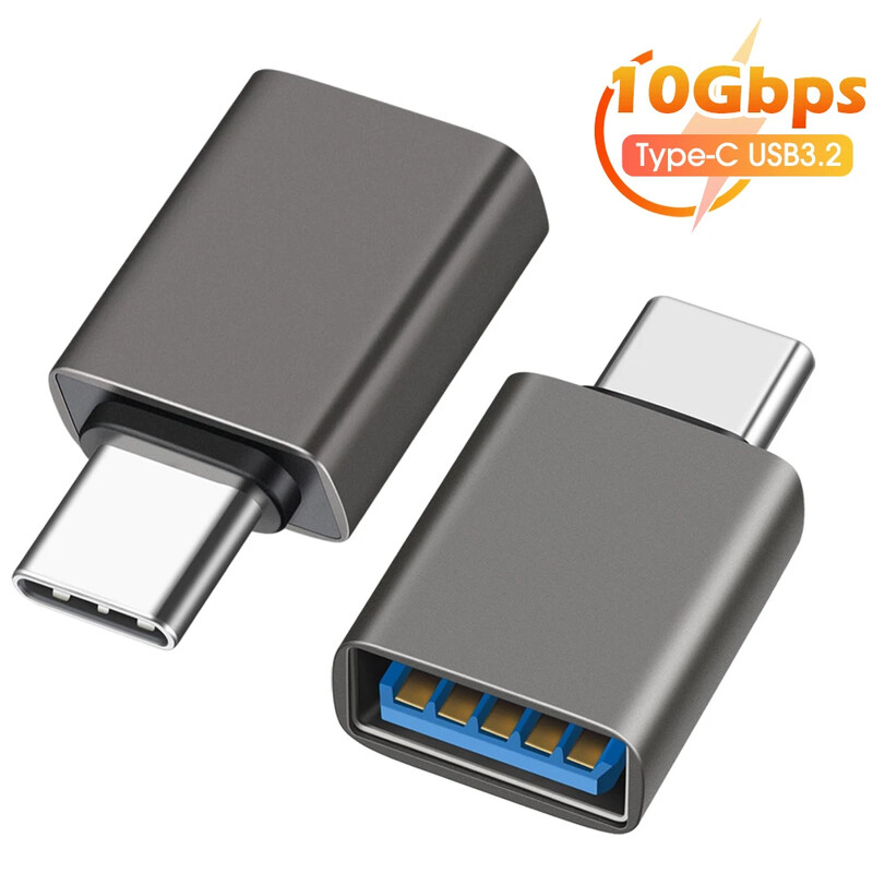 Тип C мъжки към USB 3.2 женски адаптер 10Gbps USB C OTG конвертор за Macbook Air/Pro мобилен телефон Адаптери за бързо зареждане на данни