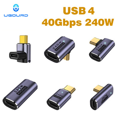 UGOURD USB4 Adapter USB C - USB C Thunderbolt 3/4 40 Gbps OTG hosszabbító kábel Adapter C típusú dugasz-nő átalakító laptophoz