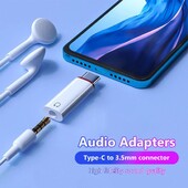 3,5 mm ženski na tip C muški adapter za Samsung za Xiaomi Redmi Huawei žičane slušalice pretvarač OTG audio AUX adapter za slušalice