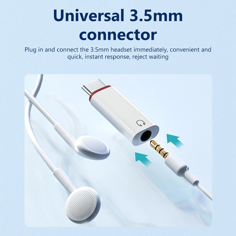 3,5 mm ženski na tip C muški adapter za Samsung za Xiaomi Redmi Huawei žičane slušalice pretvarač OTG audio AUX adapter za slušalice