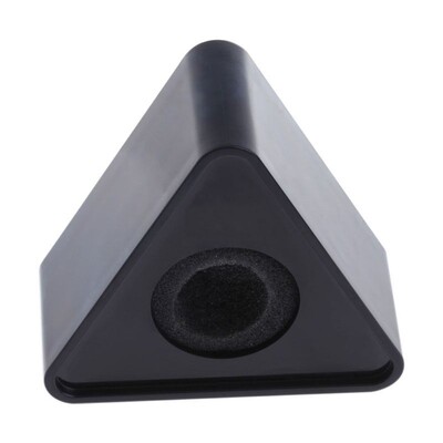 Y1UB Black Hole Triangular Mic Mikrofon TV Interview Logo Flag Station DIY