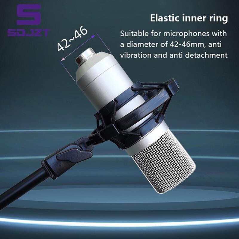 Univerzalni profesionalni kondenzatorski držač za držač mikrofona, držač za studijsko snimanje, za crnu veliku kopču za mikrofon