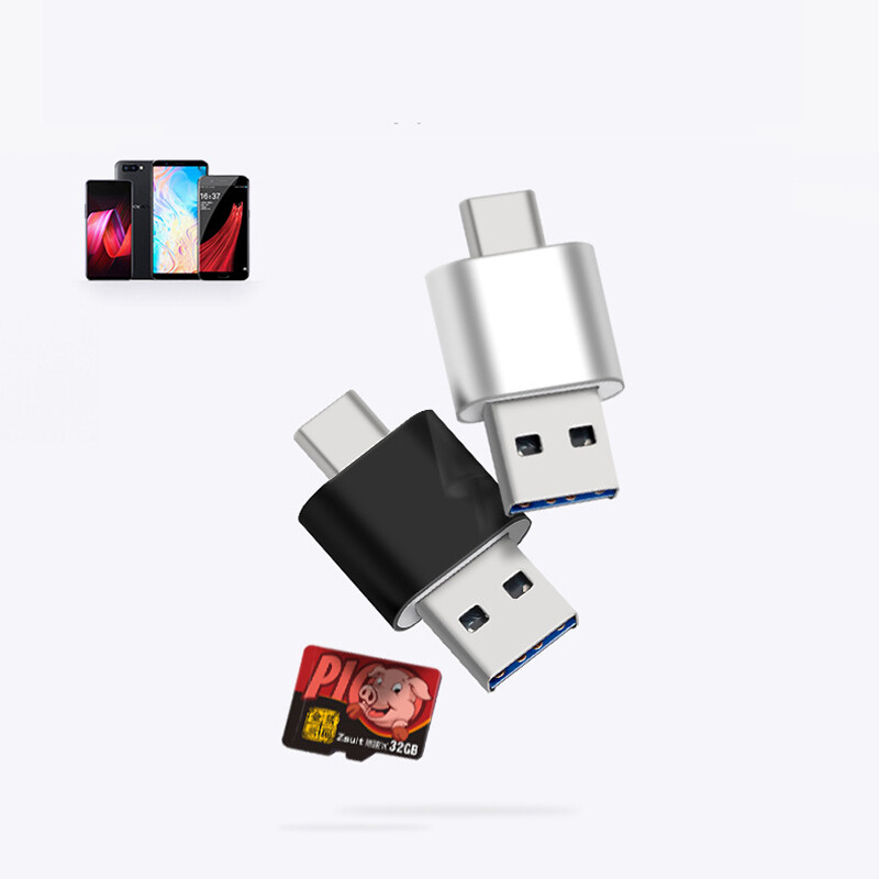 USB 2.0 C-tüüpi kaardilugeja SD TF MicroSD-kaardilugeja C-tüüpi OTG-adapter Huawei Xiaomi Android-telefoni arvuti jaoks
