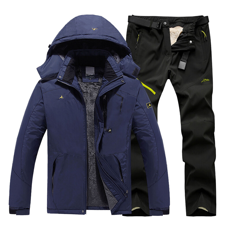 Švarko kostiumas žieminis vyriškas aksomas pastorintas šalčiui atsparus vėjui nepralaidus vandeniui šiltas dviratininko lauko alpinizmo drabužis rudens stiliaus