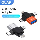 Olaf 3 u 1 OTG adapter USB3.0 na Micro USB/Type C/Lightning Converter Za iphone Xiaomi Samsung Miš Tipkovnica U Flash pogon