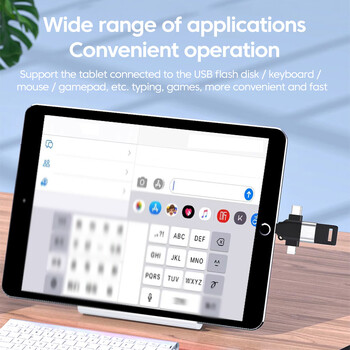 Προσαρμογέας Olaf 3 σε 1 OTG USB3.0 σε Micro USB/Type C/Lightning Converter για iPhone Xiaomi Samsung Mouse Keyboard U Flash drive