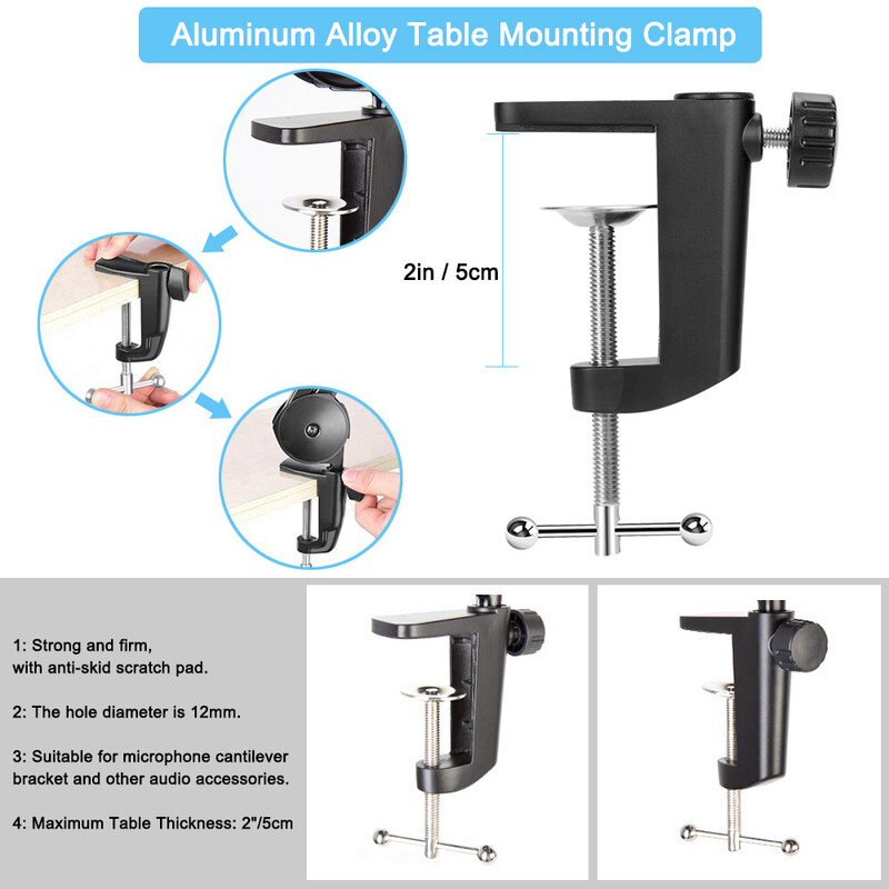 NB-35 stalak za mikrofon, stolni podesivi ovjes, stalak za škare za Blue Yeti Blue Snowball ICE s mikrofonom, vjetrobran