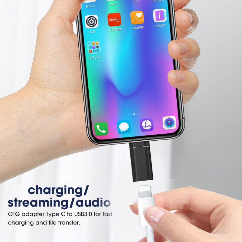 За 8Pin Lightning Female към Micro USB/Type C Male SYNC Charge Converter Adapter за iPhone Кабел към Xiaomi Huawei Android телефон
