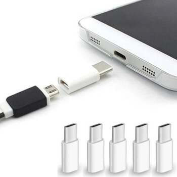 1/5Pcs Νέο Micro USB Female To Type C Male Adapter Μετατροπέας Micro-B σε USB-C Προσαρμογέας φόρτισης Αξεσουάρ κινητού τηλεφώνου