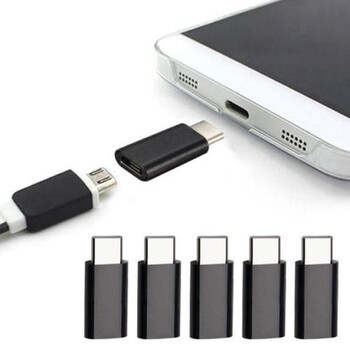 1/5Pcs Νέο Micro USB Female To Type C Male Adapter Μετατροπέας Micro-B σε USB-C Προσαρμογέας φόρτισης Αξεσουάρ κινητού τηλεφώνου