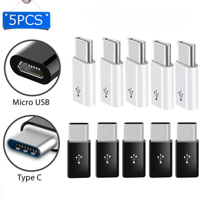 1/5 buc. Convertor adaptor micro USB mamă la tip C mascul Micro-B la conector USB-C Adaptor de încărcare Accesorii pentru telefon mobil