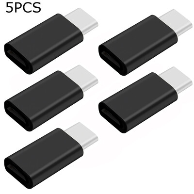 1/5 vnt. Naujas mikro USB lizdas su C tipo kištuku adapterio keitiklis Micro-B į USB-C jungtį įkrovimo adapterio mobiliojo telefono priedai